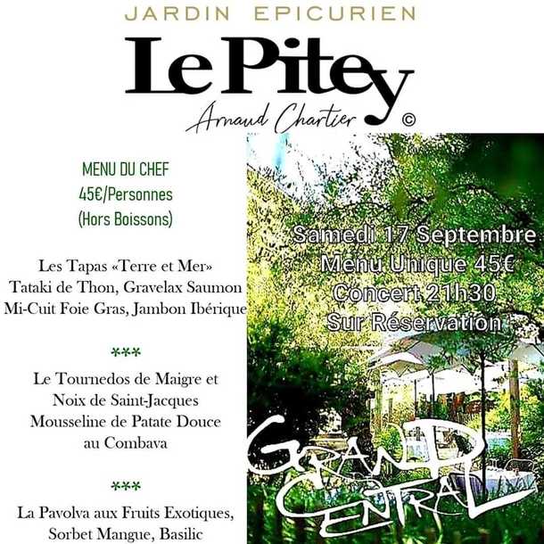 Le Pitey - Soirée Dîner Concert avec le groupe Grand Central  